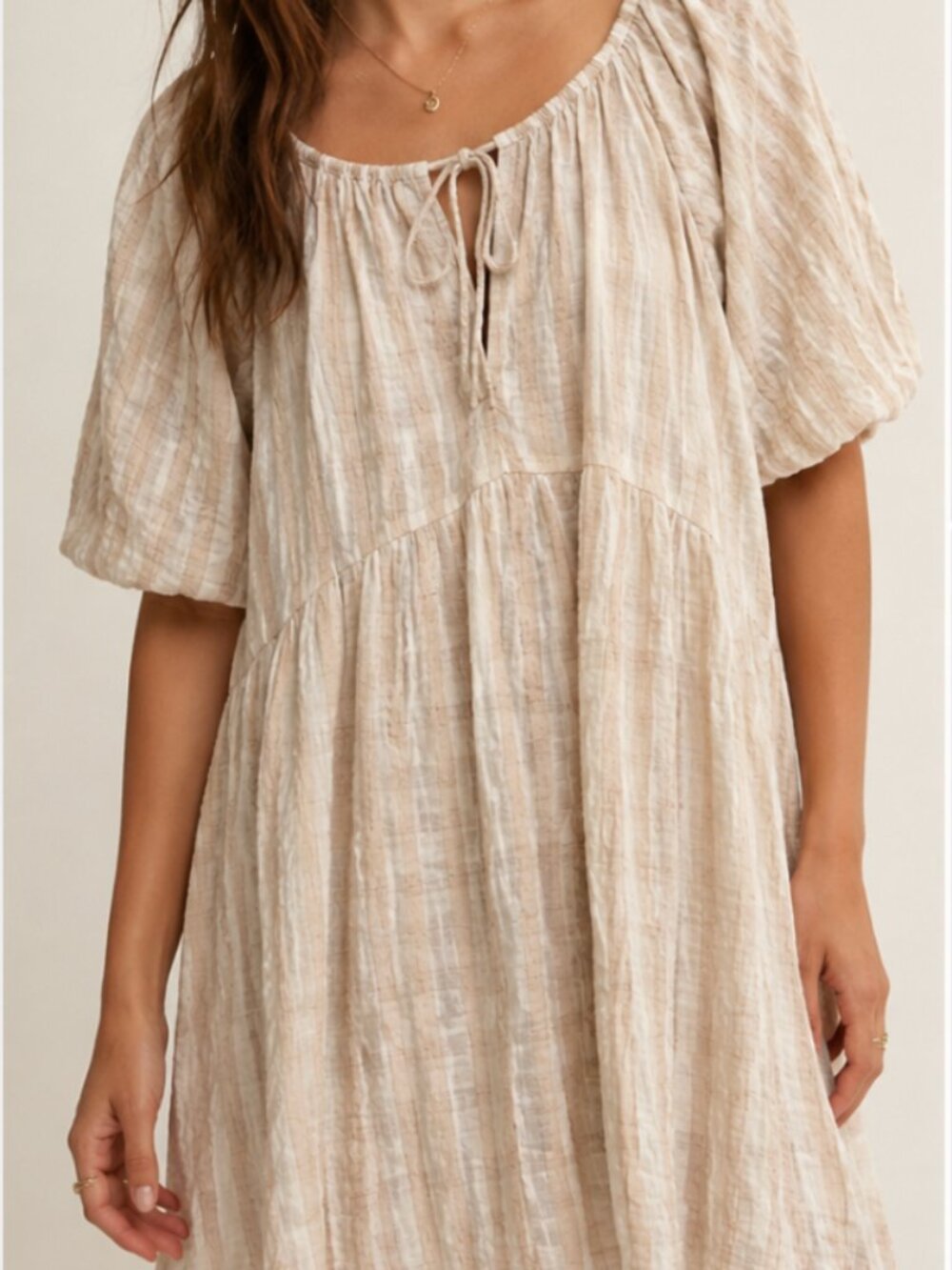 Free People Plaid Gauze Tunic Top
